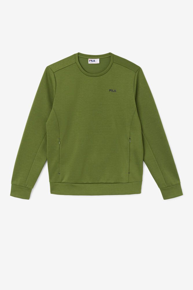 Fila Emry Crew Olive Sweatshirt Mens - NZ 87062-FEQL